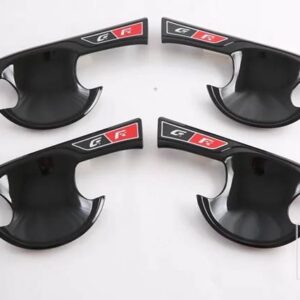 トヨタ VIOS 2023 2024 カーアクセサリーカーボンスタイルドアハンドルボウルカバーカップキャビティトリムインサートキャッチモールドガーニッ - piano black