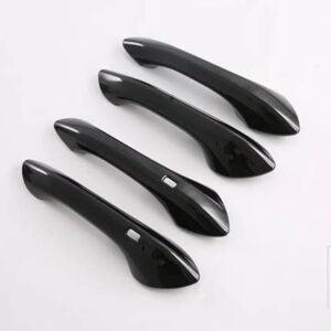 シボレー シーカートラックス 2023 2024 カーアクセサリー ABS ドアハンドルカバースマートキー穴キャッチキャップトリムモールド - piano black