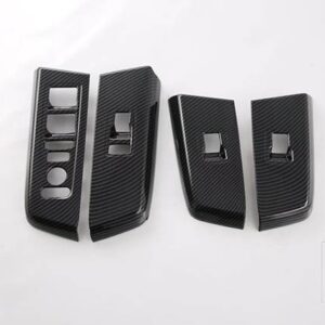 ホンダ CRV CR-V RS 2023 2024 カーアクセサリーステンレスドア窓アームレストカバースイッチパネルトリムモールディングガーニッシュ - Carbon Fiber Style
