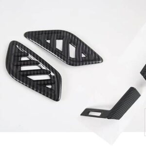 日産 キャシュカイ J12 2022 2023 2024 カーボンスタイルエアベントアウトレットカバーダッシュボードトリムベゼルフレームモールドガーニッシ - Carbon Fiber Style