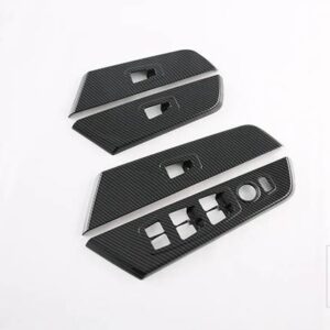 双龍トーレス J100 2022 2023 カーボンスタイルドア窓アームレストカバースイッチパネルトリムモールディングガーニッシュ - low configuration