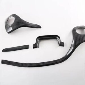 アトー 3 元プラス 2022 2023 カーアクセサリーカーボンスタイルセンターコンソールインテリアインパネ周りトリム - Left Hand Drive