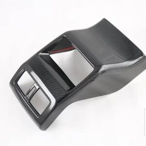 日産 キャシュカイ J12 2022 2023 2024 カーアクセサリーカーボンスタイルメッキアームレストボックスリアエアベントフレームトリムカバー - Carbon Fiber Style