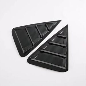 ハン EV DM 2022 2023 カーボンスタイルサイドドアリアビューウィンドウスポイラーカバートリムインサートガーニッシュベゼル - piano black