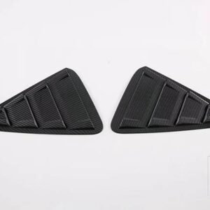 ハン EV DM 2022 2023 カーボンスタイルサイドドアリアビューウィンドウスポイラーカバートリムインサートガーニッシュベゼル - carbon fiber style