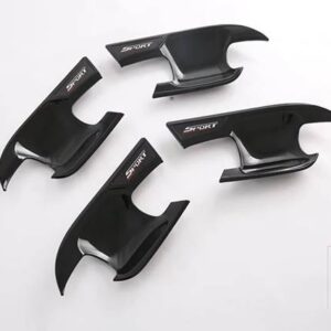 スバル CROSSTREK インプレッサ 2023 2024 カーアクセサリー ABS ドアハンドルボウルカバーカップキャビティトリムインサートキャッチモールド - Black