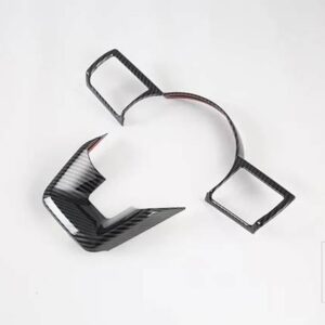 日産 キャシュカイ J12 2022 2023 2024 カーアクセサリーカーボンスタイルステアリングホイールパネルカバーベゼルトリム挿入バッジ金型 - Carbon Fiber Style