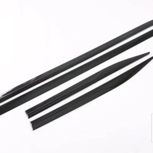 ハン EV DM 2022 2023 カーアクセサリーカーボンスタイルサイドドアボディモールドモールドトリム - piano black