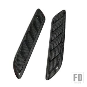 汎用 2個 車フード ABS 冷却ベントボディステッカーカーボンスタイルフードベント外装トリムアクセサリー - Carbon Fiber