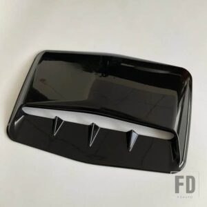 汎用 エアフローインテークフードスクープベントボンネット装飾カバーセンターサイドエアアウトレットフード自動車外装アクセサリー - B Black