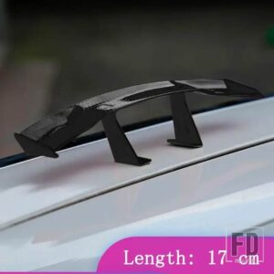 汎用 小型スポイラー車ミニスポイラーテール翼カーボンルックテール翼モデルオートスタイリング装飾カーアクセサリー - 17CM-black