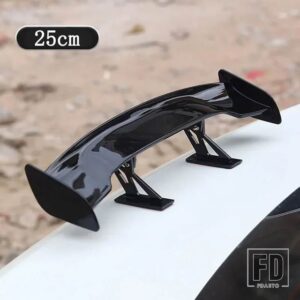 汎用 小型スポイラー車ミニスポイラーテール翼カーボンルックテール翼モデルオートスタイリング装飾カーアクセサリー - 25CM-black