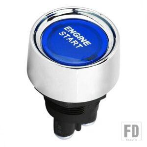ホット 12V/24V 50A エンジンスタートプッシュボタンキーレススタートボタン点火スターターエンジンスタートボタン自動車アクセサリー - Blue
