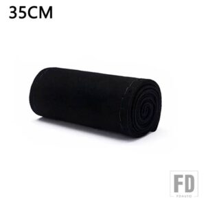 35 cm/38cmプレミアム毛ステアリングホイールカバー編組ステアリングホイールケースノンスリップスエードマットレザー編組 - Black line-35CM