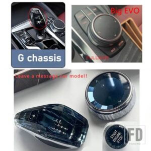 BMW クリスタルギアシフトノブ 3/4/57シリーズ F10 G30 X3 X5シリーズ G05 G01G08 G02 シャーシ ギアレバーカーアクセサリー - 3