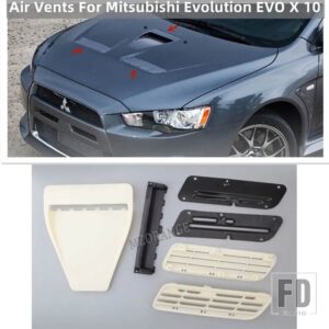 三菱 ランサーエボリューション EVO X 10 2008-2015 直接フードスクープボンネット挿入エアベント吸気ダクトカバーカーアクセサリー - 1 set