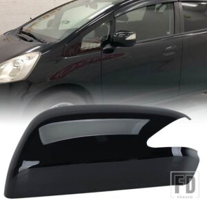 ホンダ バックミラーシェルカバー フィットジャズ 2008-13 GE6 GE8 キャップハウジングドアミラー黒 ATUO 部品 - Black L