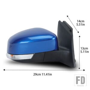 フォード サイドリアビューミラーフォーカス 3 MK3 2011 2012-2018 電気加熱ガラスレンズウィンカーライトカーアクセサリー EU バージョン - 8 pins right