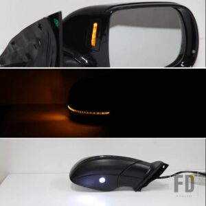 アウディ サイドミラー Q7 4L2010-2016 2017 LED バックミラーウィンカーライトインジケータ加熱ガラスカバーレンズミラーアセンブリ - 15pins right