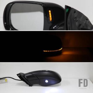 アウディ サイドミラー Q7 4L2010-2016 2017 LED バックミラーウィンカーライトインジケータ加熱ガラスカバーレンズミラーアセンブリ - 17pins left