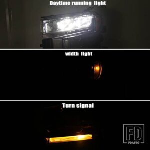 シボレー 1XLED ヘッドライトアセンブリシルバラード 1500 2019-21 ハロゲンウィンカーライト LED ヘッドライト DRL - Left