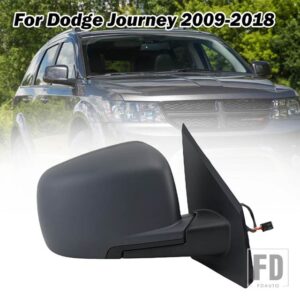 サイドミラー ダッジジャーニー 2009-2016 2017 2018 バックミラードアウイングリアビューミラー加熱レンズカバーキャップケースアクセサリー - right