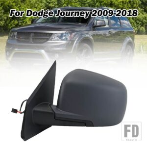 サイドミラー ダッジジャーニー 2009-2016 2017 2018 バックミラードアウイングリアビューミラー加熱レンズカバーキャップケースアクセサリー - left