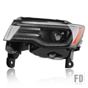 ジープ LED HID ヘッドライトグランドチェロキー 2017-2019 フロントバンパー LED フォグランプ DRL ローハイビームライトカーアクセサリー