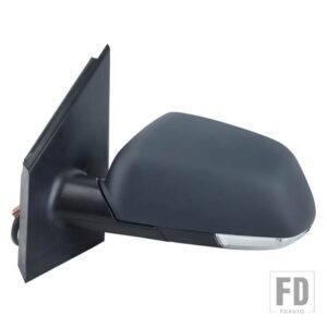 ポロ MK4 9N3 2005-2009 ドアウイングミラーマニュアルケーブル黒サイド加熱ミラーとウィンカーライトカーアクセサリー - 7pins left