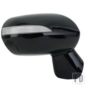 ホンダ サイドミラー フィットジャズ 2005-2008 シティ 2007 バックミラー 5ピン 電気レンジ調整 LED ウインカーランプガラスレンズカバー - 5pins black R