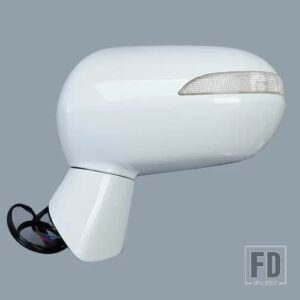 ホンダ サイドミラー フィットジャズ 2005-2008 シティ 2007 バックミラー 5ピン 電気レンジ調整 LED ウインカーランプガラスレンズカバー - White Left