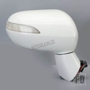 ホンダ サイドミラー フィットジャズ 2005-2008 シティ 2007 バックミラー 5ピン 電気レンジ調整 LED ウインカーランプガラスレンズカバー - White Right