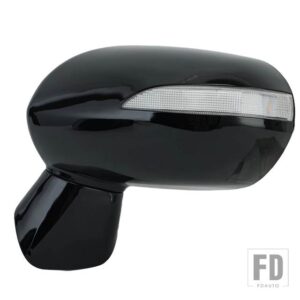 ホンダ サイドミラー フィットジャズ 2005-2008 シティ 2007 バックミラー 5ピン 電気レンジ調整 LED ウインカーランプガラスレンズカバー - 5pins black L