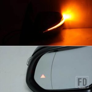 サイドドアミラーメルセデス ベンツ W167 G クラス G500 G350 W464 G63 ウィンカーライトバックミラー加熱ガラス折りたたみ - Left Side