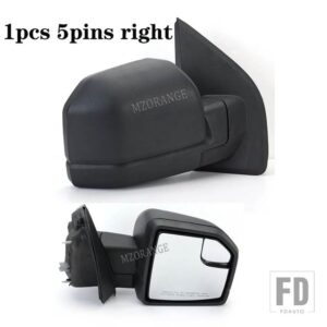 フォード サイドミラーアセンブリ F-150 F150 2015-2020 フロント加熱サイドドアウイングリアビューミラーレンズガラス 6ピン 米国バージョン - 5pins right