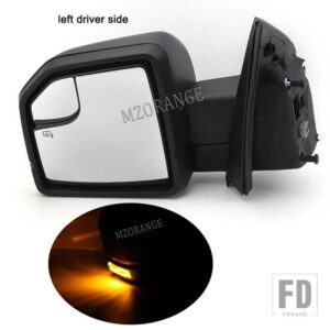 フォード サイドミラーアセンブリ F-150 F150 2015-2020 フロント加熱サイドドアウイングリアビューミラーレンズガラス 6ピン 米国バージョン - 6wires left