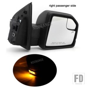 フォード サイドミラーアセンブリ F-150 F150 2015-2020 フロント加熱サイドドアウイングリアビューミラーレンズガラス 6ピン 米国バージョン - 6wires right