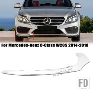 メルセデスベンツ Cクラス W205 C300 C400 C63 2014 2015 2016-2018 フロントバンパートリムストリップクロームモールドリップクロームブラック - right chrome
