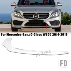 メルセデスベンツ Cクラス W205 C300 C400 C63 2014 2015 2016-2018 フロントバンパートリムストリップクロームモールドリップクロームブラック - left chrome