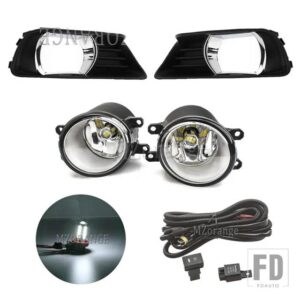トヨタ フォグランプ カムリ XV40 2007 2008 2009 フェイスリフト前のクロームフォグランプカバーグリルベゼル LED フォグライトヘッドライトフ - 1 set LED A