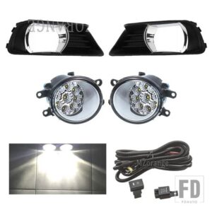 トヨタ フォグランプ カムリ XV40 2007 2008 2009 フェイスリフト前のクロームフォグランプカバーグリルベゼル LED フォグライトヘッドライトフ - 1 set LED B