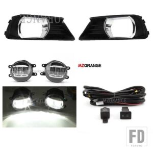 トヨタ フォグランプ カムリ XV40 2007 2008 2009 フェイスリフト前のクロームフォグランプカバーグリルベゼル LED フォグライトヘッドライトフ - 1 set LED D
