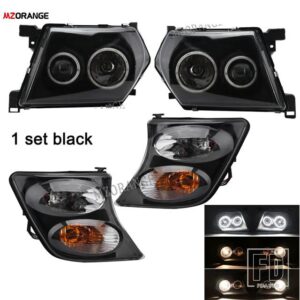 日産 パトロール Y60 Y61 36982 ヘッドライトコーナーライトランプヘッドランプフロントバンパーヘッドライトカーアクセサリー - 1 set black
