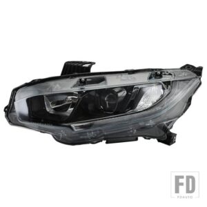ホンダ フロントバンパーヘッドライト シビック 10TH 2016-20 ヘッドライトヘッドランプ DRL デイライトカーアクセサリー - 1pcs Left side