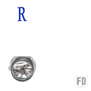 メルセデスベンツ フォグランプヘッドライト W204 Cクラス 2007-2013 フロントバンパーフォグランプカバーグリルベゼルハロゲンランプアクセサ - Fog R