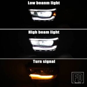 LED ヘッドライトダッジ RAM 1500 2019-2020 RAM1500 クラシック 2019-2021 ヘッドランプフル LED ヘッドライト DRL イエローウィンカー - left driver side