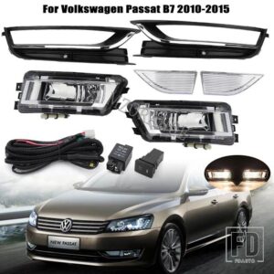 VW フォグランプパサート B7 2010-15 ヘッドライトフロントバンパーフォグランプリフレクターカーアクセサリー US モデル - 1 set Halogen