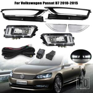 VW フォグランプパサート B7 2010-15 ヘッドライトフロントバンパーフォグランプリフレクターカーアクセサリー US モデル - 1 set LED
