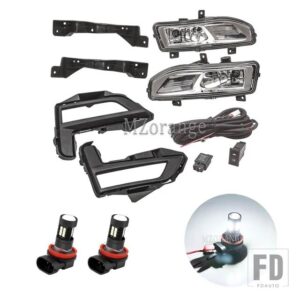 日産 フォグランプ LED エクストレイル X トレイル T32 ローグ 2017-2019 ヘッドライトフォグランプブラケットハーネスカバーグリルベゼルアク - 1 set LED