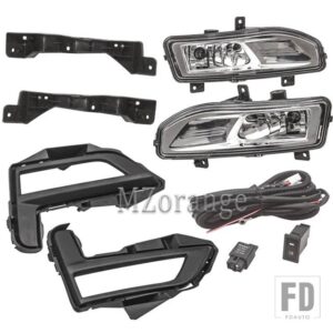 日産 フォグランプ LED エクストレイル X トレイル T32 ローグ 2017-2019 ヘッドライトフォグランプブラケットハーネスカバーグリルベゼルアク - 1 set Halogen